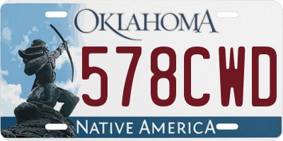 OK license plate 578CWD