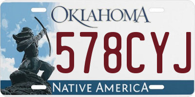 OK license plate 578CYJ
