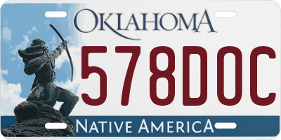OK license plate 578DOC