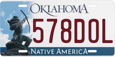 OK license plate 578DOL