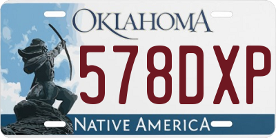 OK license plate 578DXP