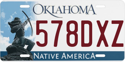 OK license plate 578DXZ