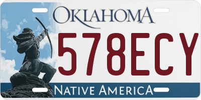 OK license plate 578ECY