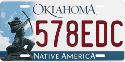 OK license plate 578EDC