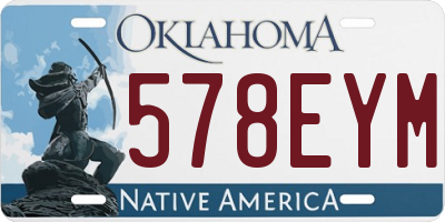OK license plate 578EYM