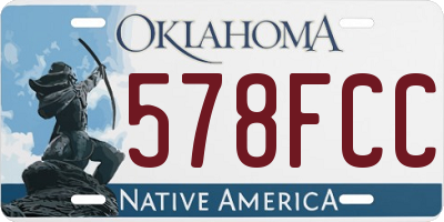 OK license plate 578FCC