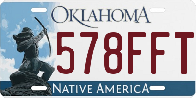 OK license plate 578FFT
