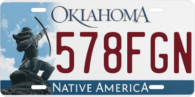 OK license plate 578FGN