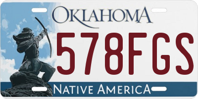 OK license plate 578FGS