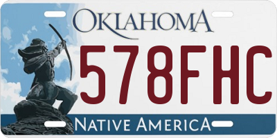 OK license plate 578FHC