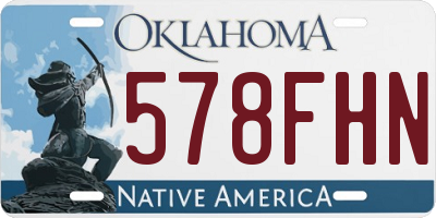 OK license plate 578FHN