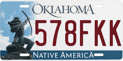 OK license plate 578FKK