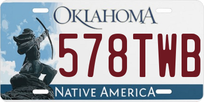 OK license plate 578TWB