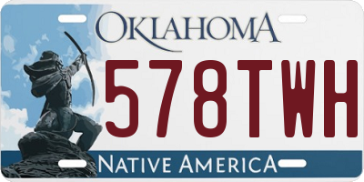 OK license plate 578TWH
