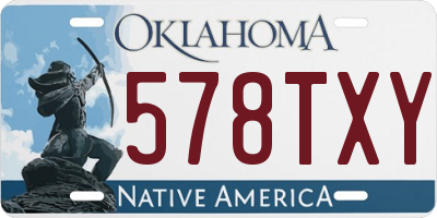 OK license plate 578TXY