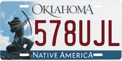 OK license plate 578UJL
