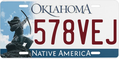 OK license plate 578VEJ
