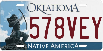 OK license plate 578VEY