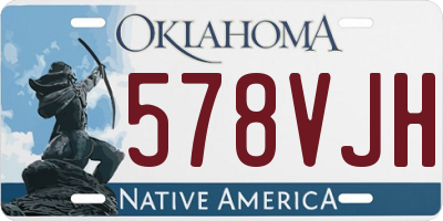 OK license plate 578VJH