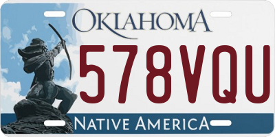 OK license plate 578VQU