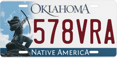 OK license plate 578VRA