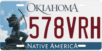OK license plate 578VRH
