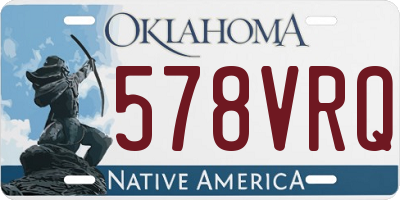 OK license plate 578VRQ