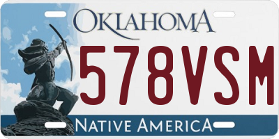 OK license plate 578VSM