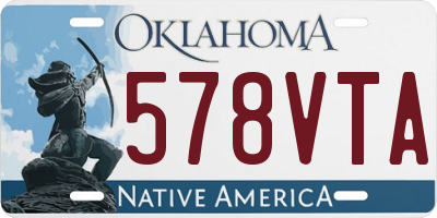 OK license plate 578VTA