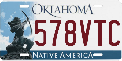 OK license plate 578VTC