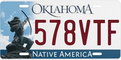 OK license plate 578VTF