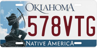 OK license plate 578VTG