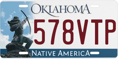 OK license plate 578VTP