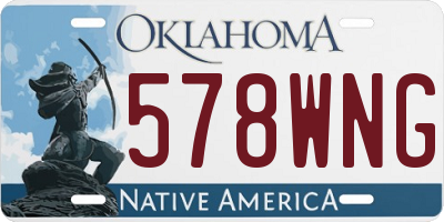 OK license plate 578WNG