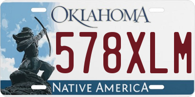 OK license plate 578XLM