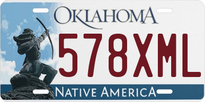 OK license plate 578XML