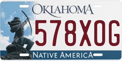 OK license plate 578XOG