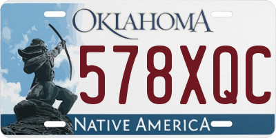 OK license plate 578XQC