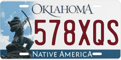 OK license plate 578XQS