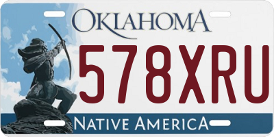 OK license plate 578XRU