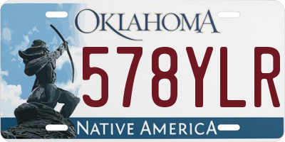 OK license plate 578YLR