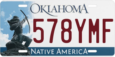 OK license plate 578YMF
