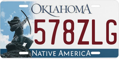 OK license plate 578ZLG