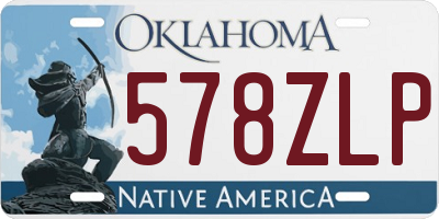 OK license plate 578ZLP