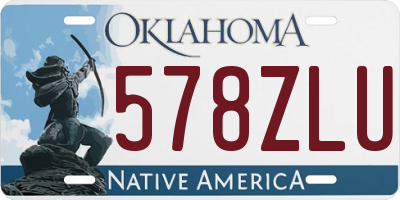 OK license plate 578ZLU