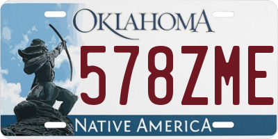 OK license plate 578ZME