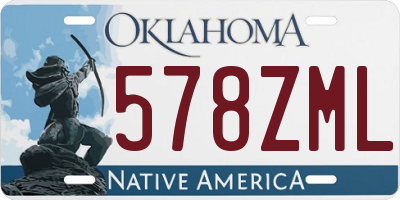 OK license plate 578ZML