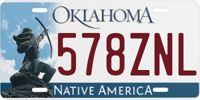 OK license plate 578ZNL