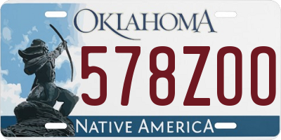 OK license plate 578ZOO