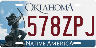 OK license plate 578ZPJ
